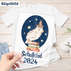 Bügelbild - Schulkind - Zauberschule - Wunschname & Wunschjahr