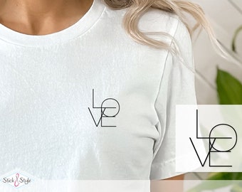 Bügelbild - Frauen Statement Shirt - Feeling - Love