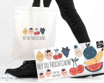 Bügelbilder Set - Happy Fruits