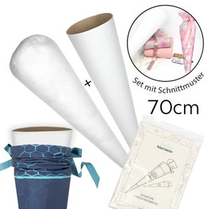 Set Rohling + Kissen inkl. SCHNITTMUSTER | für Schultüte 70 cm