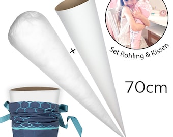 Set Rohling + Kissen | für Schultüte 70cm