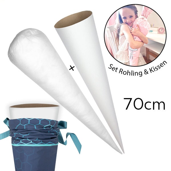 Set Rohling + Kissen | für Schultüte 70cm