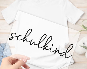 Bügelbild - Schulkind - geschwungen