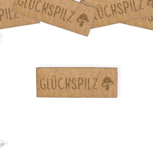 Stylepappe Label Glückspilz