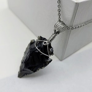 Obsidian Arrowhead Pendant
