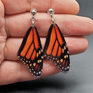 6 styles! Pick your favorite! Butterfly Wing Dangle Earrings with Stainless Steel Posts