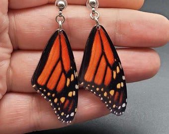 Butterfly Wing Dangle Earrings with Stainless Steel Posts, , Shellie V Jewelry