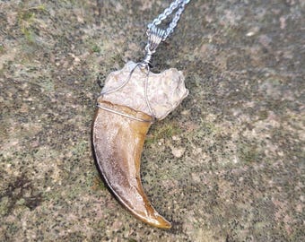 Appalachian Strong! Hand-Painted Resin Black Bear Claw Pendant, Shellie V Jewelry