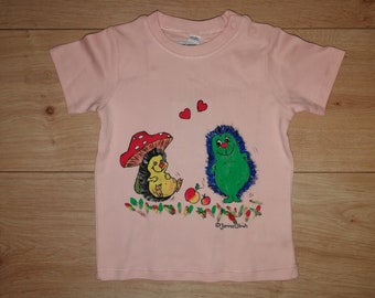 Baby-Shirt - Igelfreunde - handgemalte Motive - verschiedene Größen - verschiedene Farben - individualisierbar - Unikat