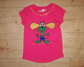 Kids-Shirt - bunter Hund - handgemalte Motive - gr. 92-122 - verschiedene Farben - individualisierbar - Unikat