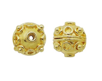 Gold Overlay Bali Bead 10.5MM
