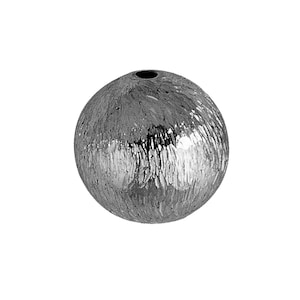 Black Rhodium Overlay Seamless Bead Brushed Finish 6MM