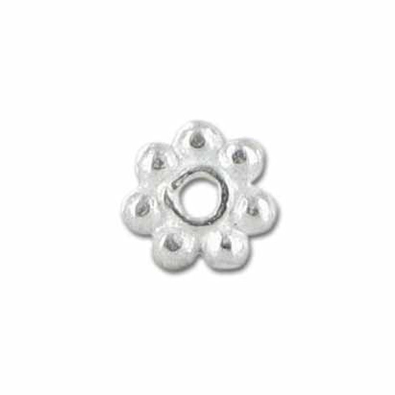 Sterling Silver Daisy Bead Spacer 5MM