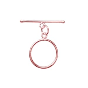 Rose Gold Overlay Delicate and Lightweight Shiny Simple Toggle 25MM