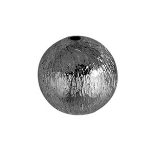 Black Rhodium Overlay Seamless Bead Brushed Finish 20MM