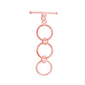 Rose Gold Overlay Adjustable Toggle 16MM