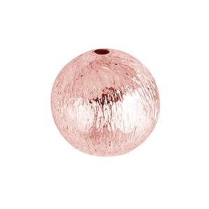 Rose Gold Overlay Seamless Bead Brushed Finish 6MM
