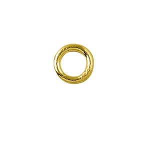 18K Gold Overlay Closed Jump Ring-6MM
