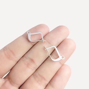 Handcrafted Silver Overlay Angular Leverback Earwire from India – Secure and Stylish Earring Component