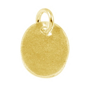 Gold Overlay Jewelry Tag 9X5MM