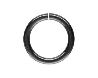 Black Rhodium Overlay Open Jump Ring-4MM