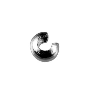 Black Rhodium Overlay Crimp Cover 5MM