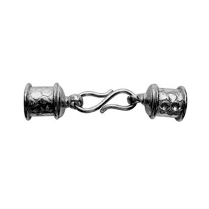 Black Rhodium Overlay End Cap 17X12MM