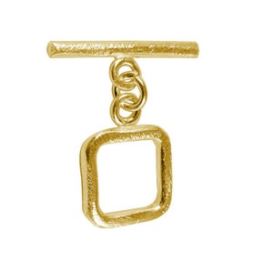 Gold Overlay Shiny Simple Square Toggle 16MM