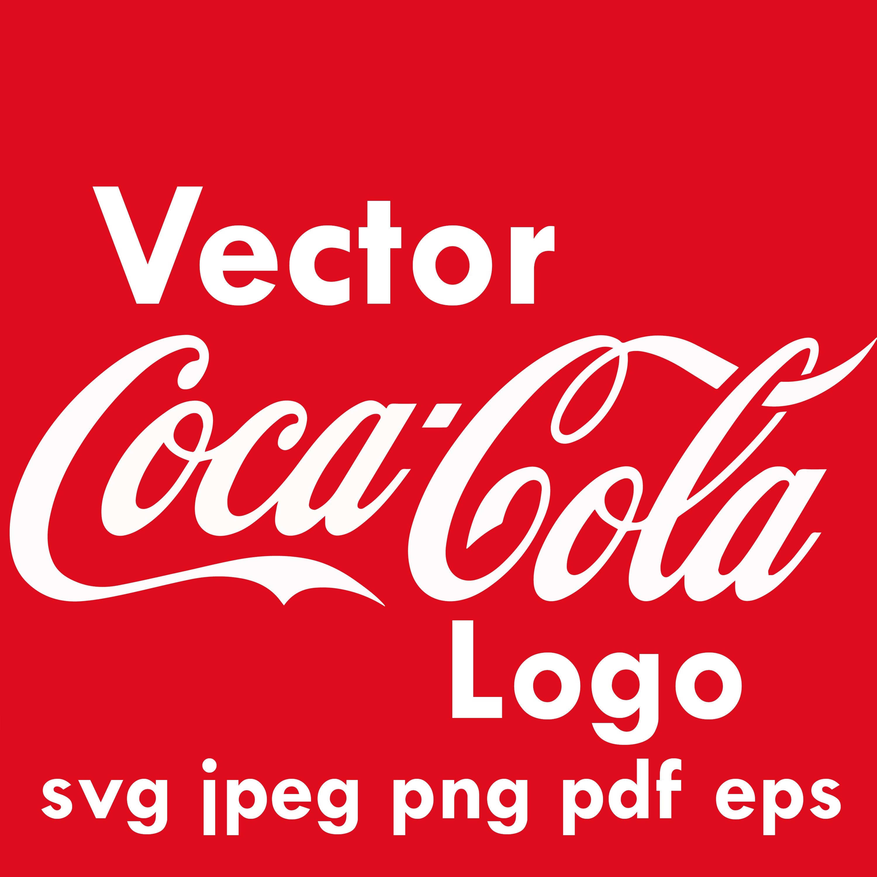 Vector Coca-Cola Logo svg jpeg pdf png | Etsy