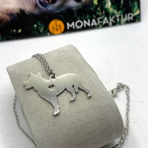 SALE Necklace with a beautiful pendant German shepherd, both stainless steel, allergy jewelry