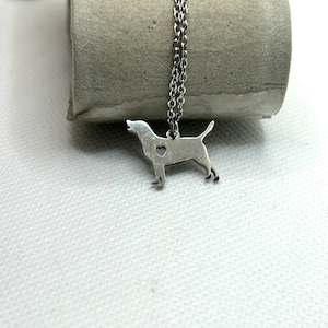 SALE necklace with a beautiful, delicate Labrador pendant, both made of stainless steel allergy-friendly jewelry!