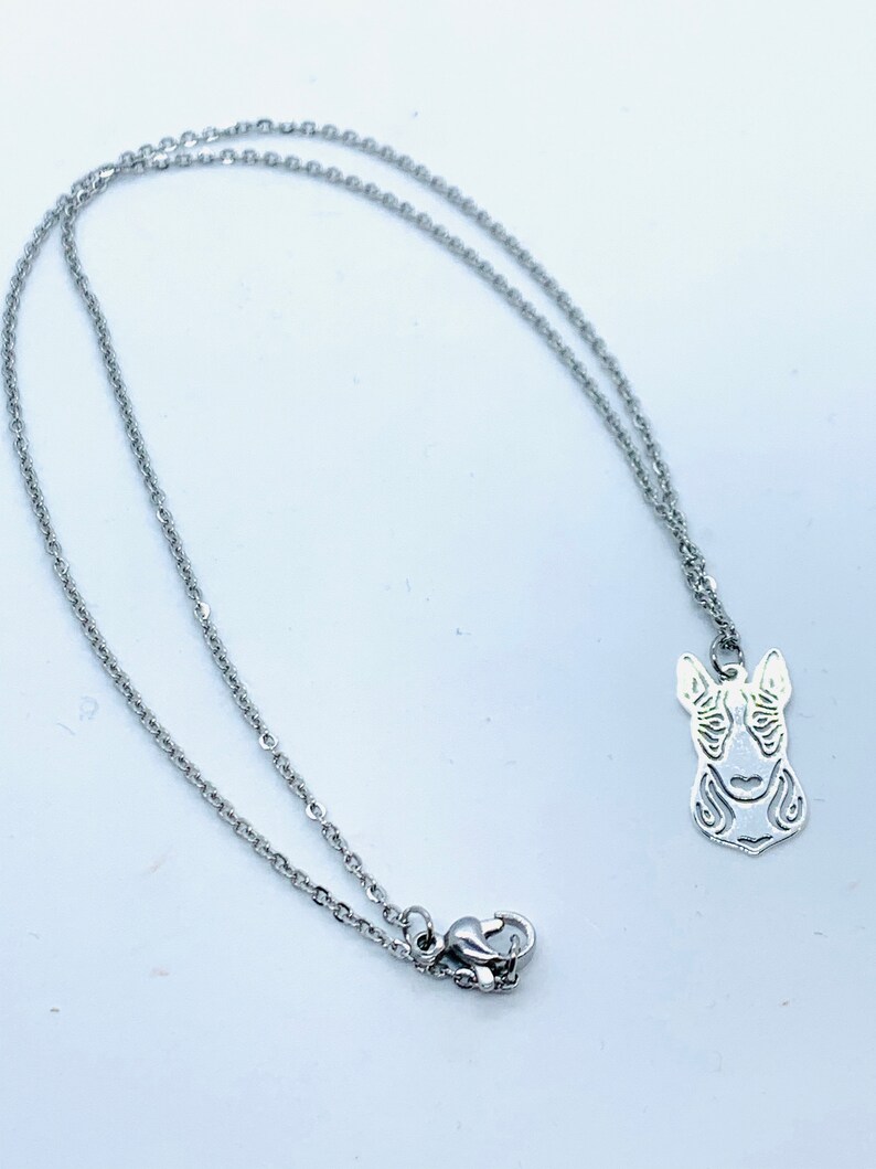 also available in gold or rose gold Chain with pendant bull terrier 925 silver