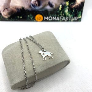 SALE necklace with a beautiful, delicate Labrador pendant, both made of stainless steel allergy-friendly jewelry!