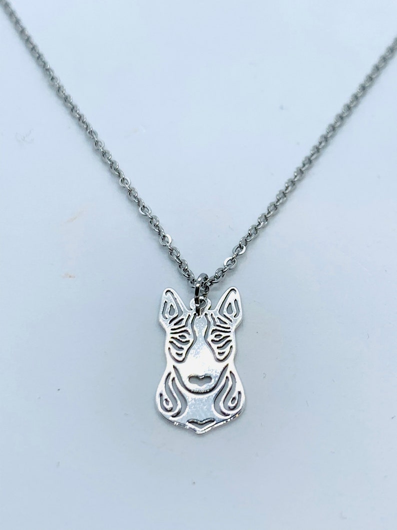 also available in gold or rose gold Chain with pendant bull terrier 925 silver