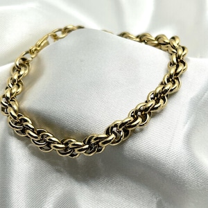 Vintage bracelet gold-plated beautiful structure 80s 90s