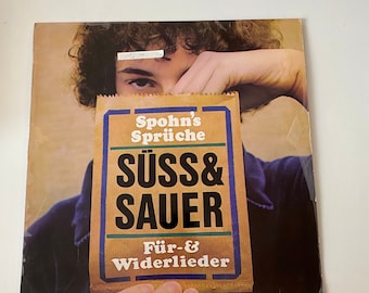 Vintage Schallplatte Spohn’s Sprüche, Süss & Sauer, Für Widerlieder