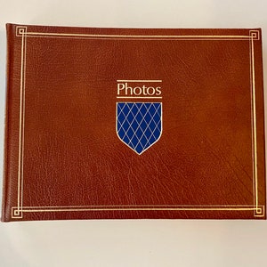 Album photo vintage brun or bleu image 1