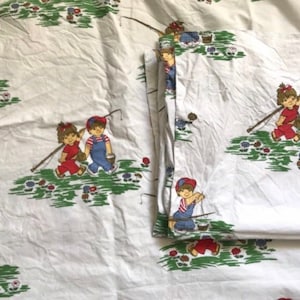 Vintage duvet cover with children from the GDR