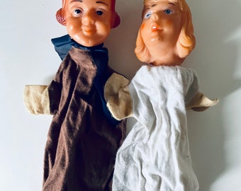 Kasperletheater Hand Puppets Princess and Maid GDR