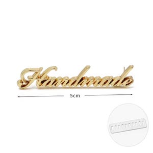 Cursive &quot;Handmade&quot; Tags, Personalized Tags for Handcrafted Crafts