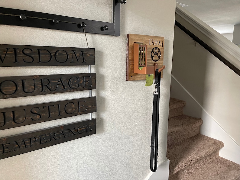 Dog Poop Bag Dispenser / Dog Collar and Leash Holder / Pet Etsy