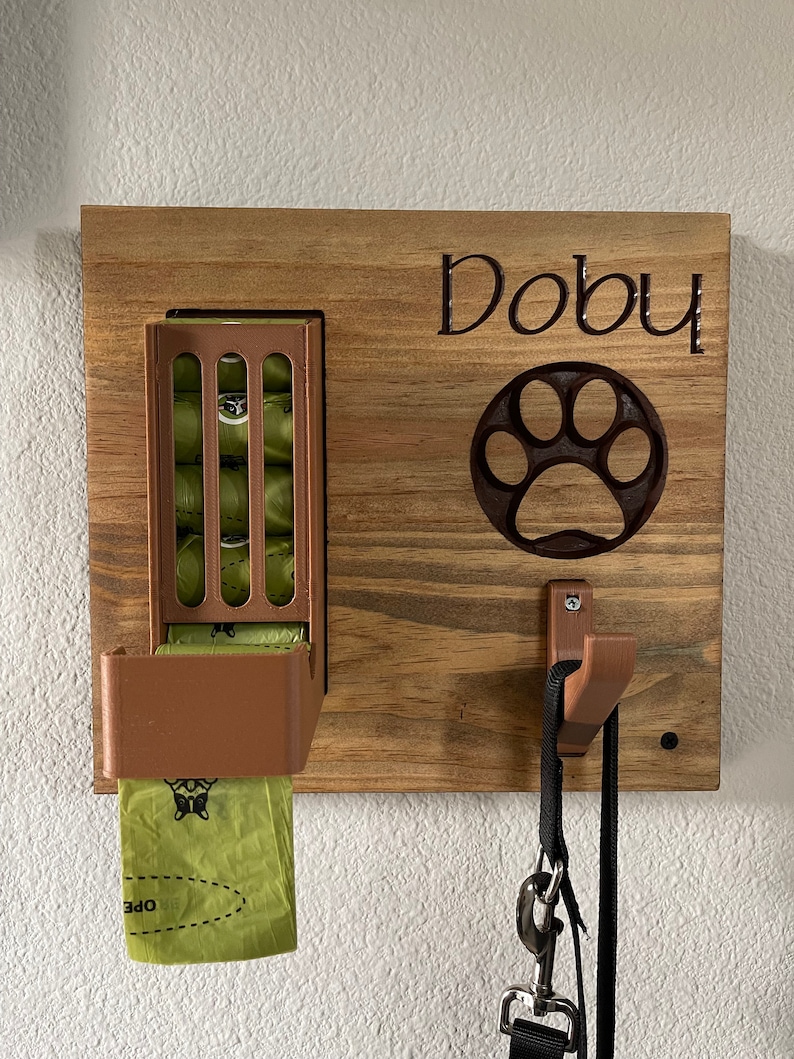 Dog Poop Bag Dispenser / Dog Collar and Leash Holder / Pet Etsy