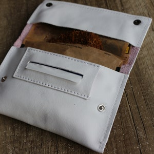 Tobacco Bag Tobacco Bag Genuine Leather Tobacco Pouch White image 1