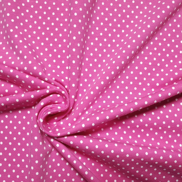 Jerseystoff Swafing Verena pink - Jerseydots 3mm