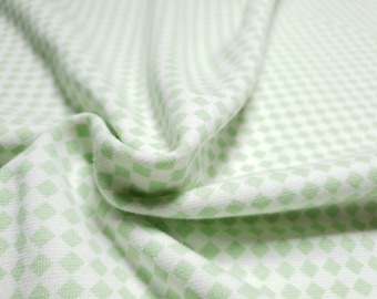 Remaining quantity 0.48 m jersey fabric green diamonds from Hebetex