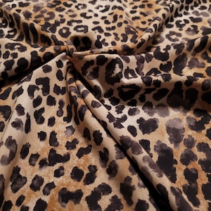 Viscose cotton fabric - blouse fabric - Scheffer&Wiggers with leopard pattern