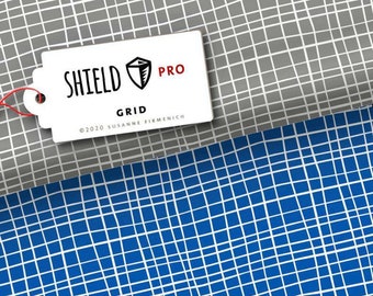 Albstoffe SHIELD PRO Jersey - Grid - im Hamburger Liebe Design. Farbe grau oder blau