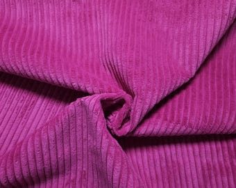 Pink cotton corduroy with a wide rib structure – velvety soft corduroy fabric Wanja by Swafing