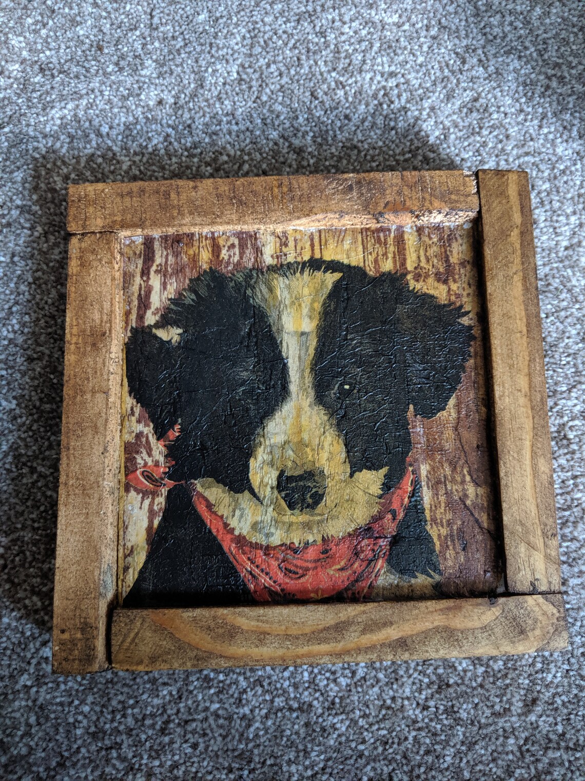 Decoupage farm animal art Etsy