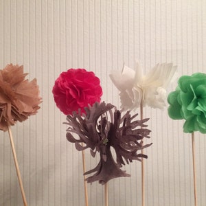 6 cocktail skewers with motif - color selection